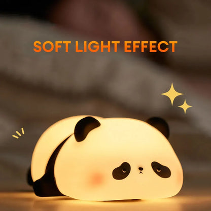 Cute Panda LED Night Lamp – Rechargeable