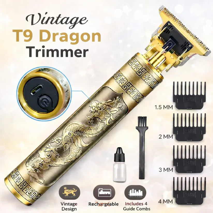 Vintage T9 Dragon Trimmer | Zero-Gap T-Blade | USB Rechargeable