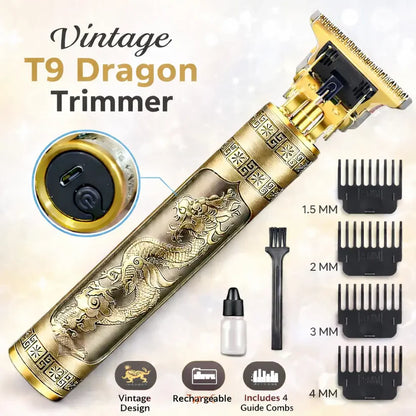 Vintage T9 Dragon Trimmer | Zero-Gap T-Blade | USB Rechargeable